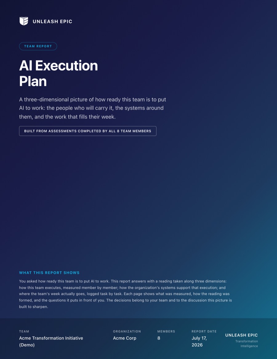 AI Execution Plan report, page 1: Cover