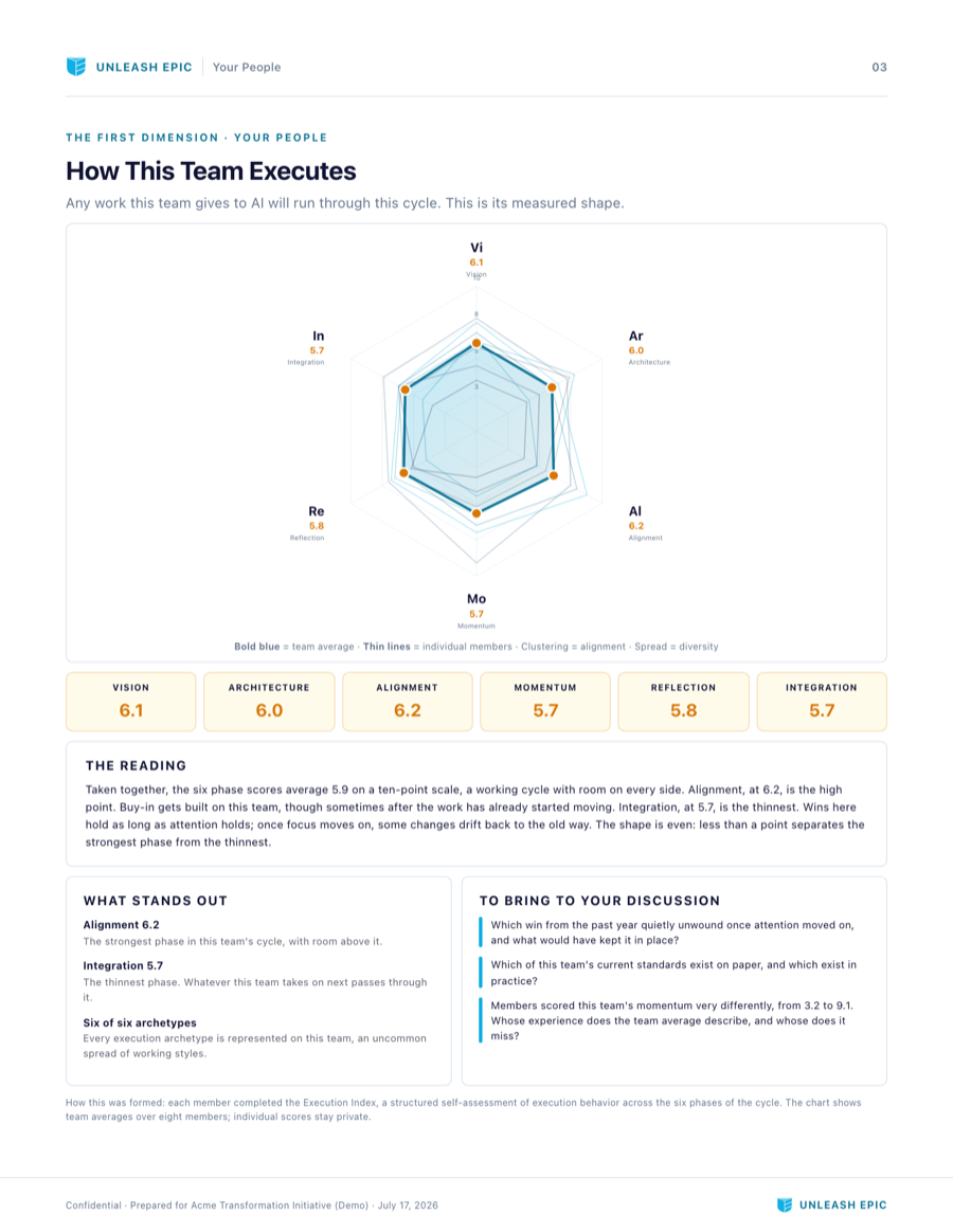 AI Execution Plan report, page 3: Your People